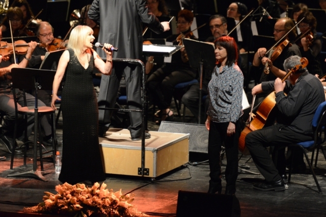 Nurit and Ilanit at a concert with the Haifa Symphony